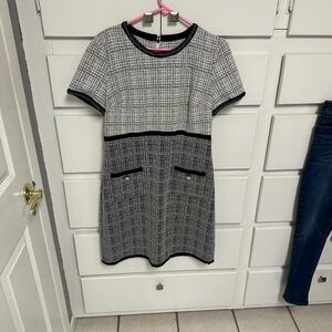 Karl Lagerfeld Black and White Checkered Mini Dress